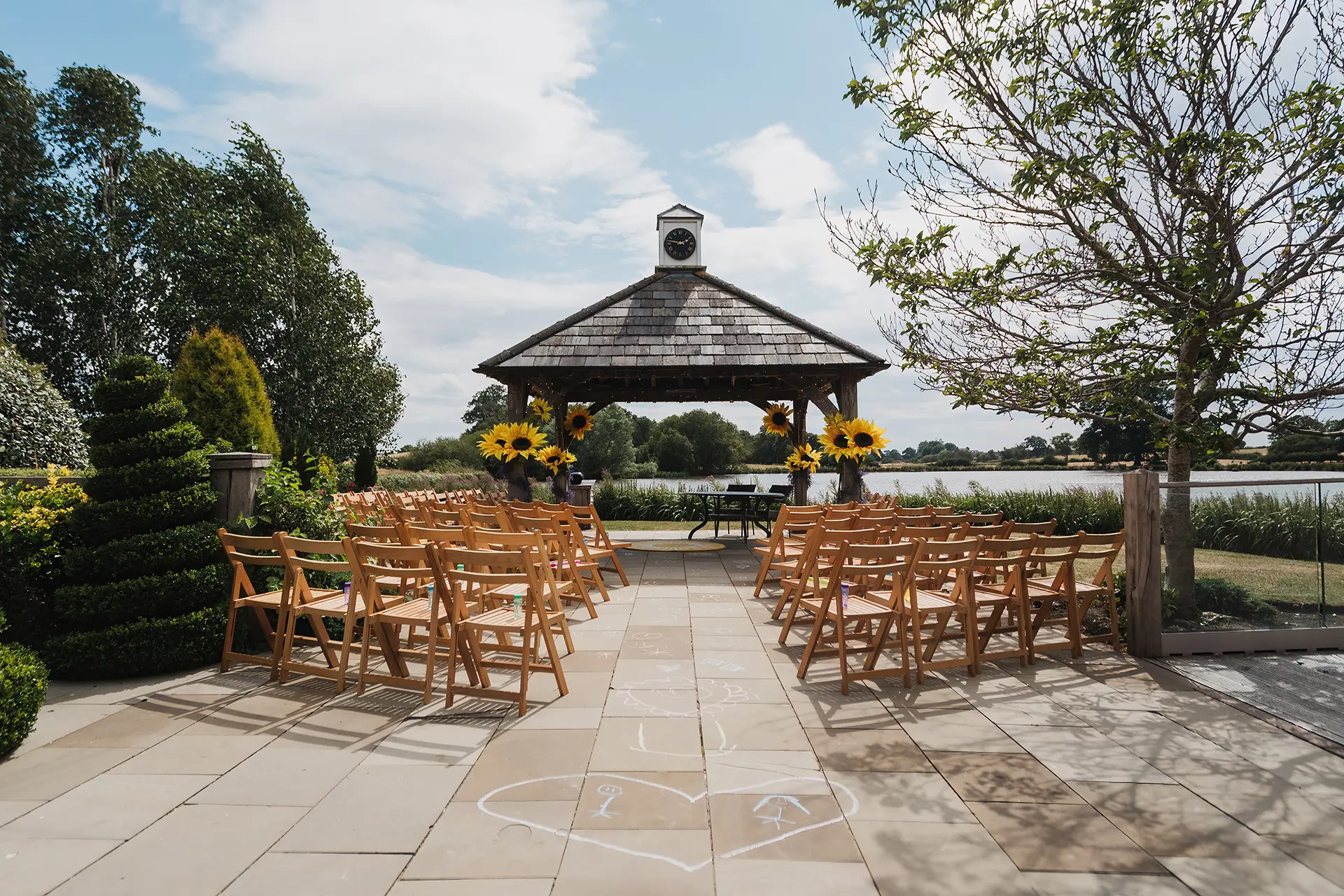 sandhole oak barn clocktower setup