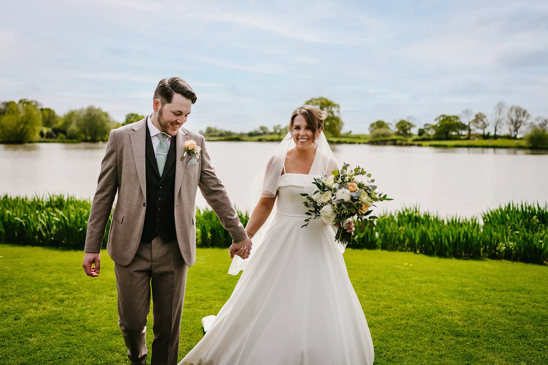 sandhole oak barn couple by the lake