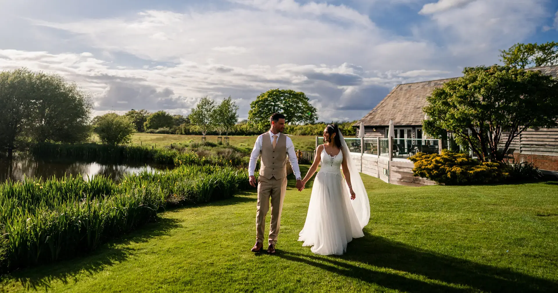 sandhole oak barn couple by the lake sunshine