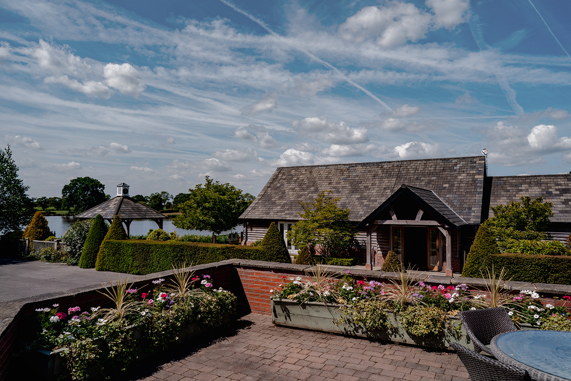 sandhole oak barn outdoor seating area