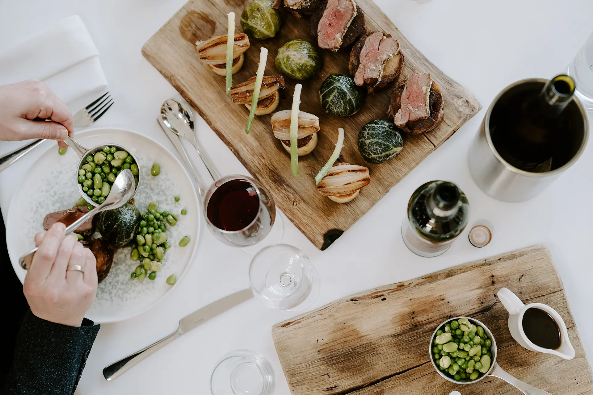 sandhole oak barn sharing boards wedding menu