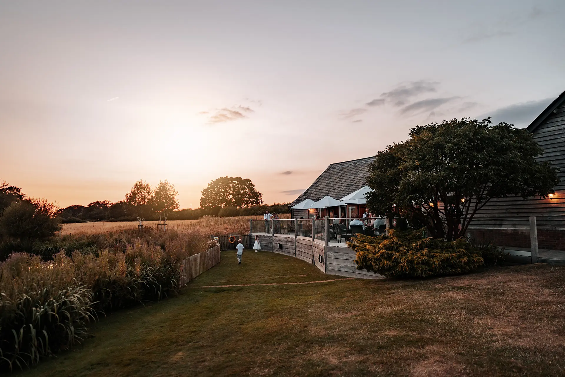 sandhole oak barn summer evening