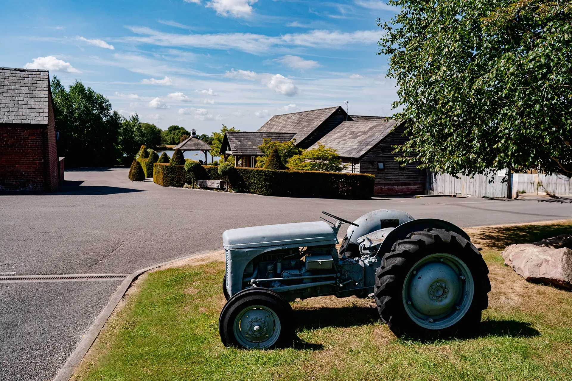 sandhole oak barn tractor entrance