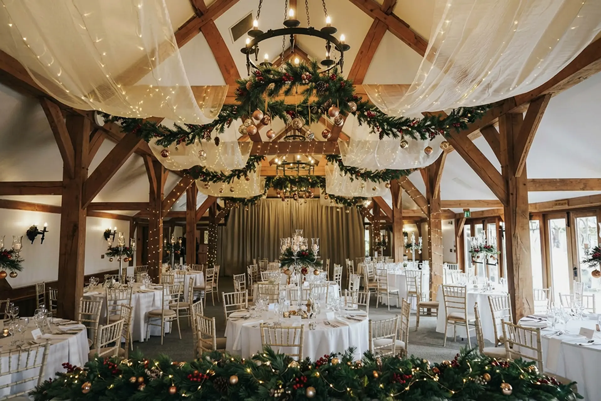 sandhole oak barn christmas party event