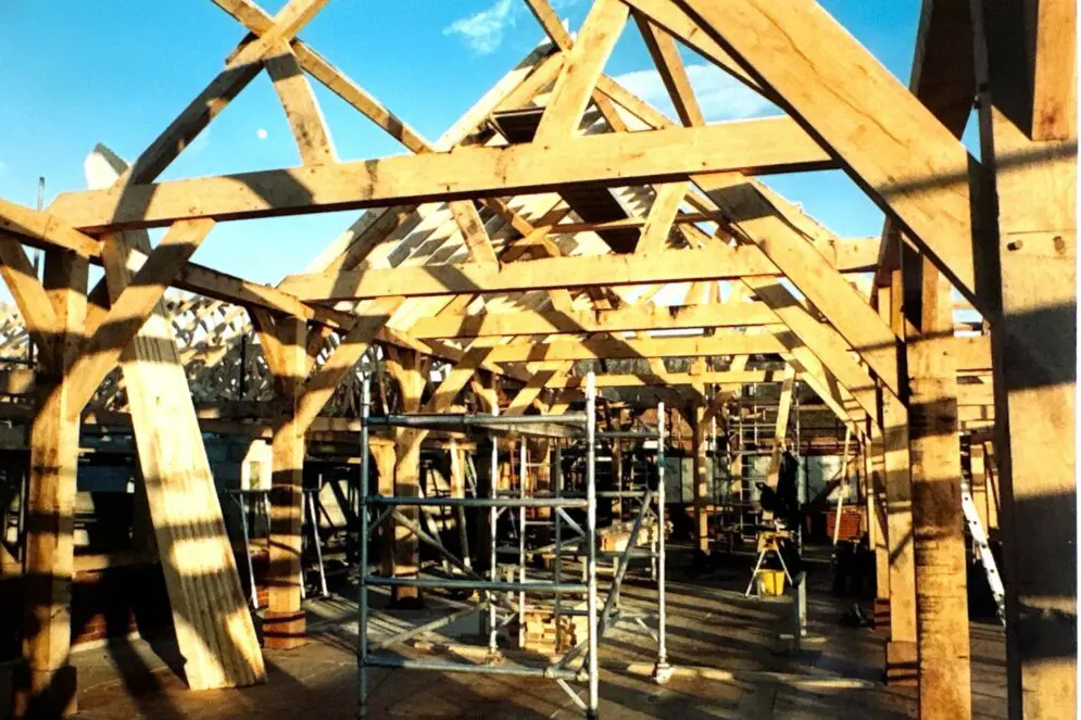 sandhole oak barn build frame