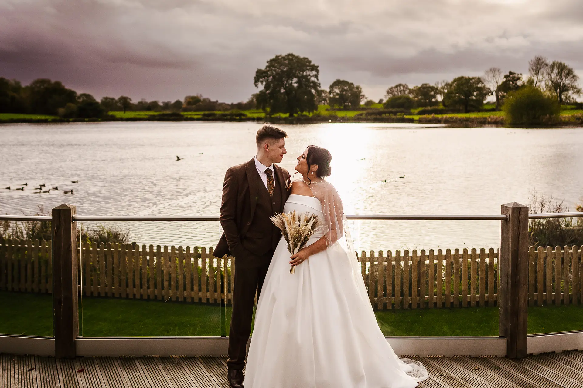 sandhole oak barn lakeside couple